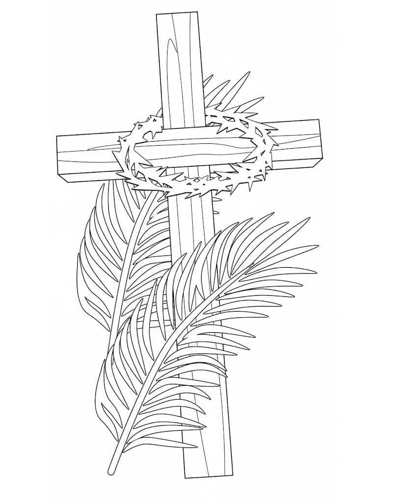 Zeichne Palmsonntag zum Ausdrucken