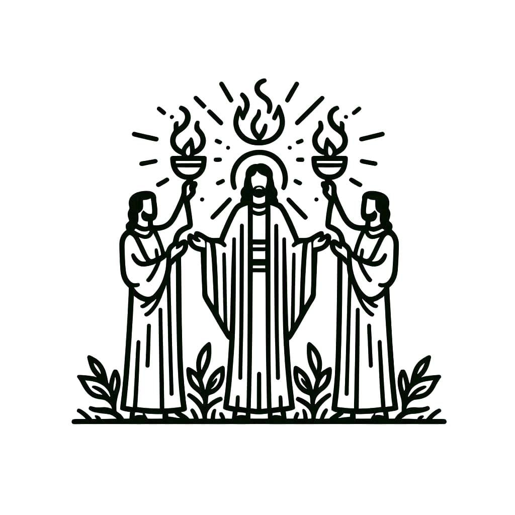 Zeichne Pfingsten kostenlose für Kinder