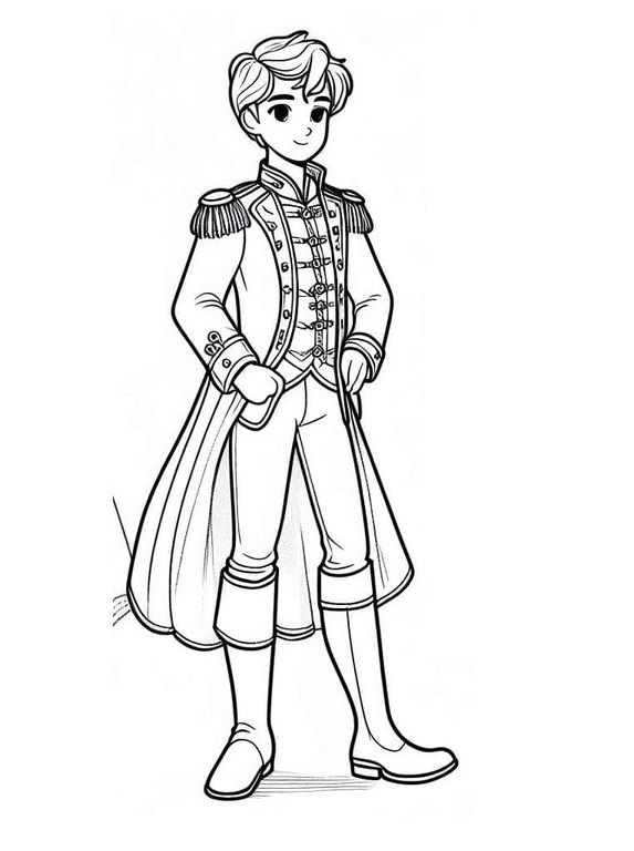 Zeichne Prinz druckbare einfach