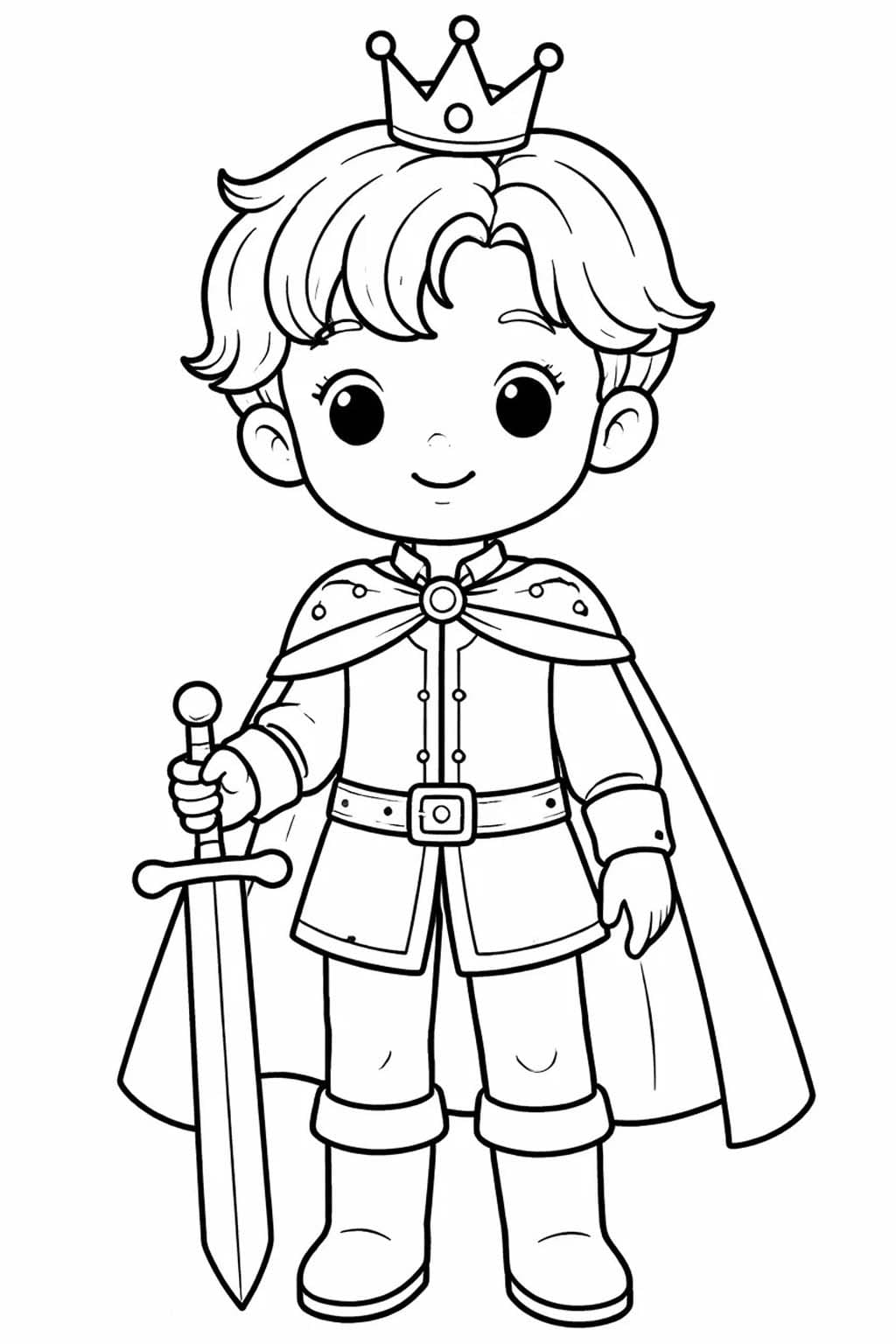 Zeichne Prinz kostenlos druckbare