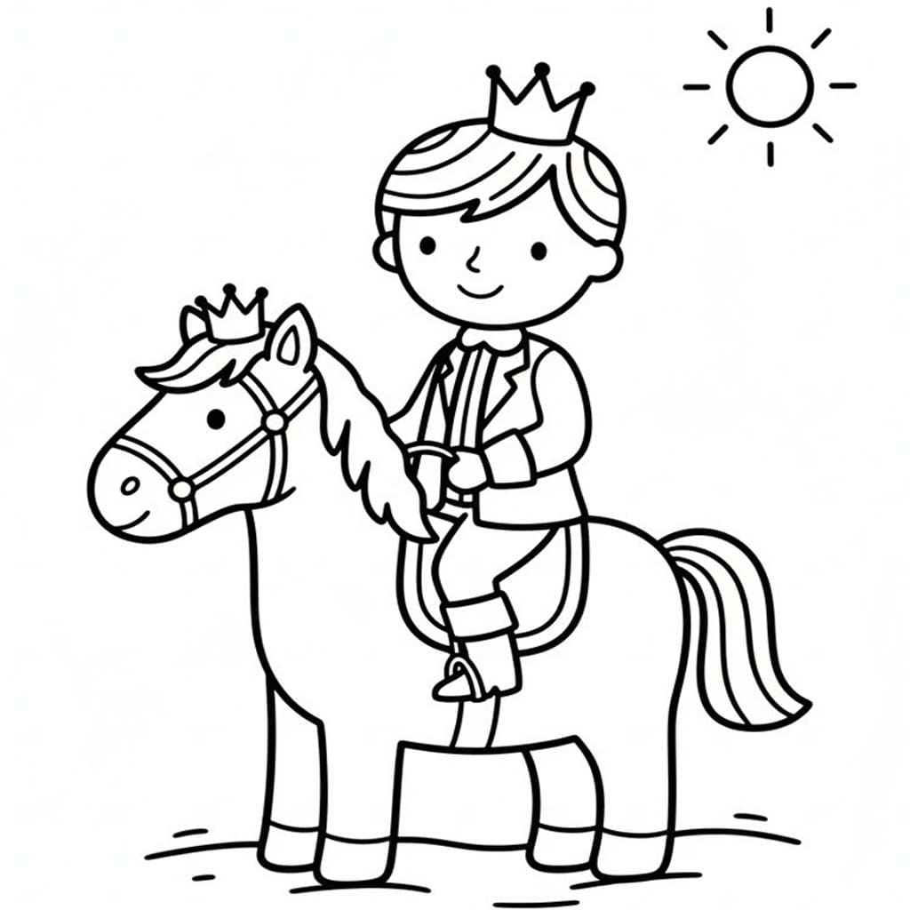 Zeichne Prinz schlicht