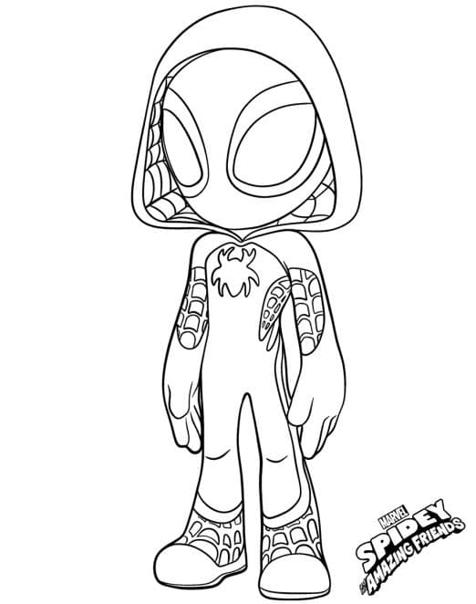 Zeichne Spidey und seine Super-Freunde kostenlos schlicht