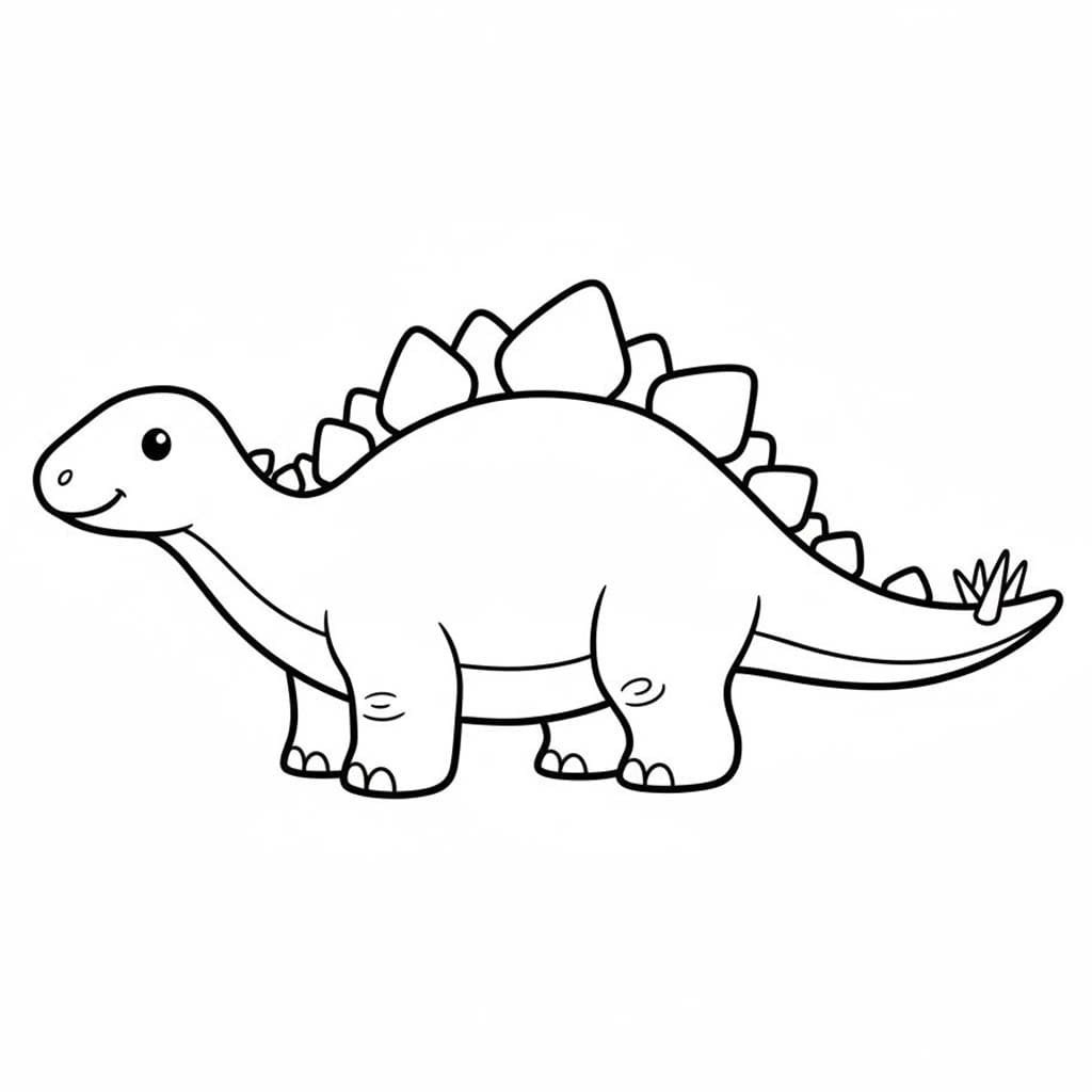 Zeichne Stegosaurus