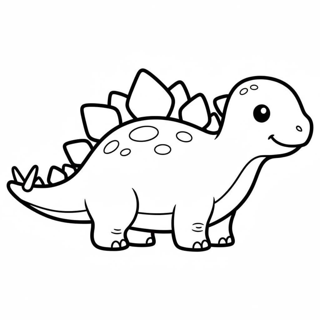 Zeichne Stegosaurus basisch