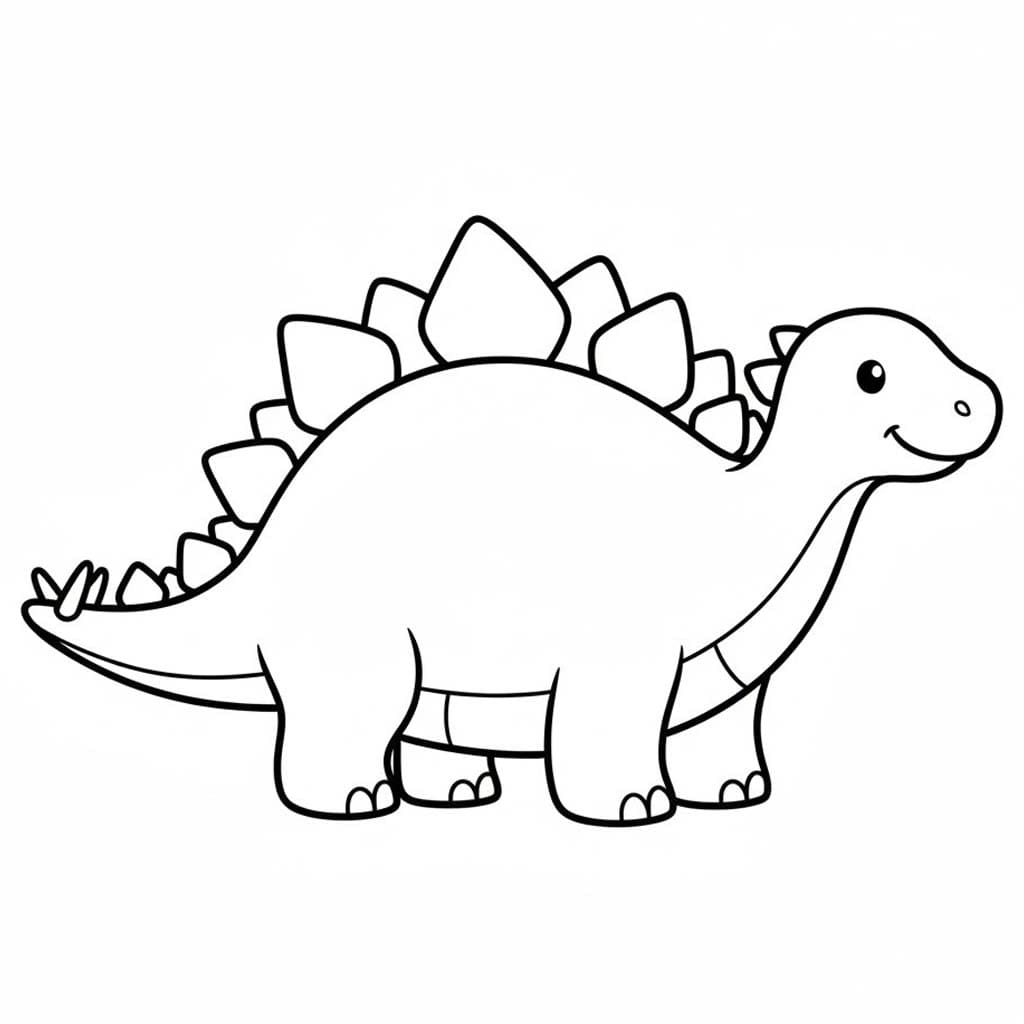 Zeichne Stegosaurus druckbare