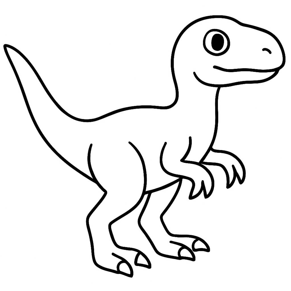 Zeichne Velociraptor