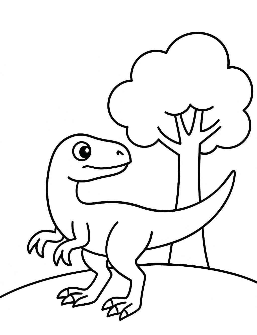 Zeichne Velociraptor druckbare basisch