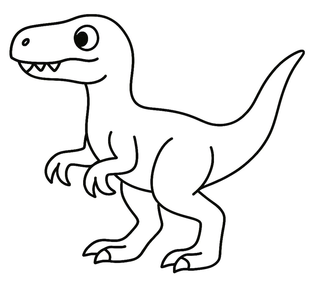 Zeichne Velociraptor kostenlos druckbare