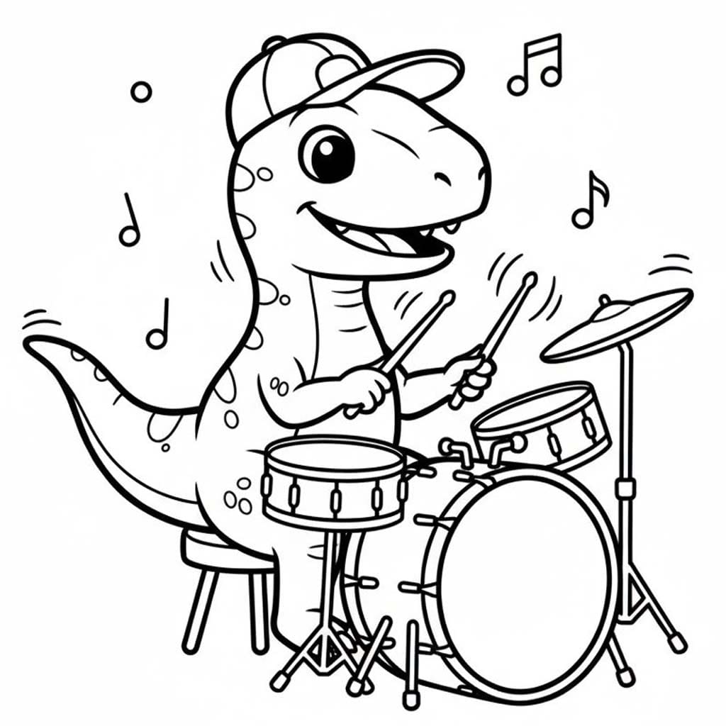 Zeichne Velociraptor zum Ausdrucken für Kinder