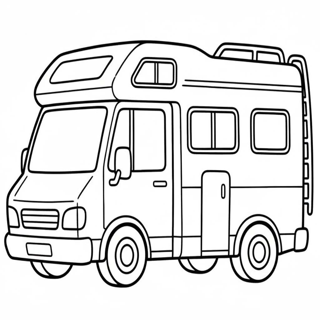 Zeichne Wohnmobil basisch