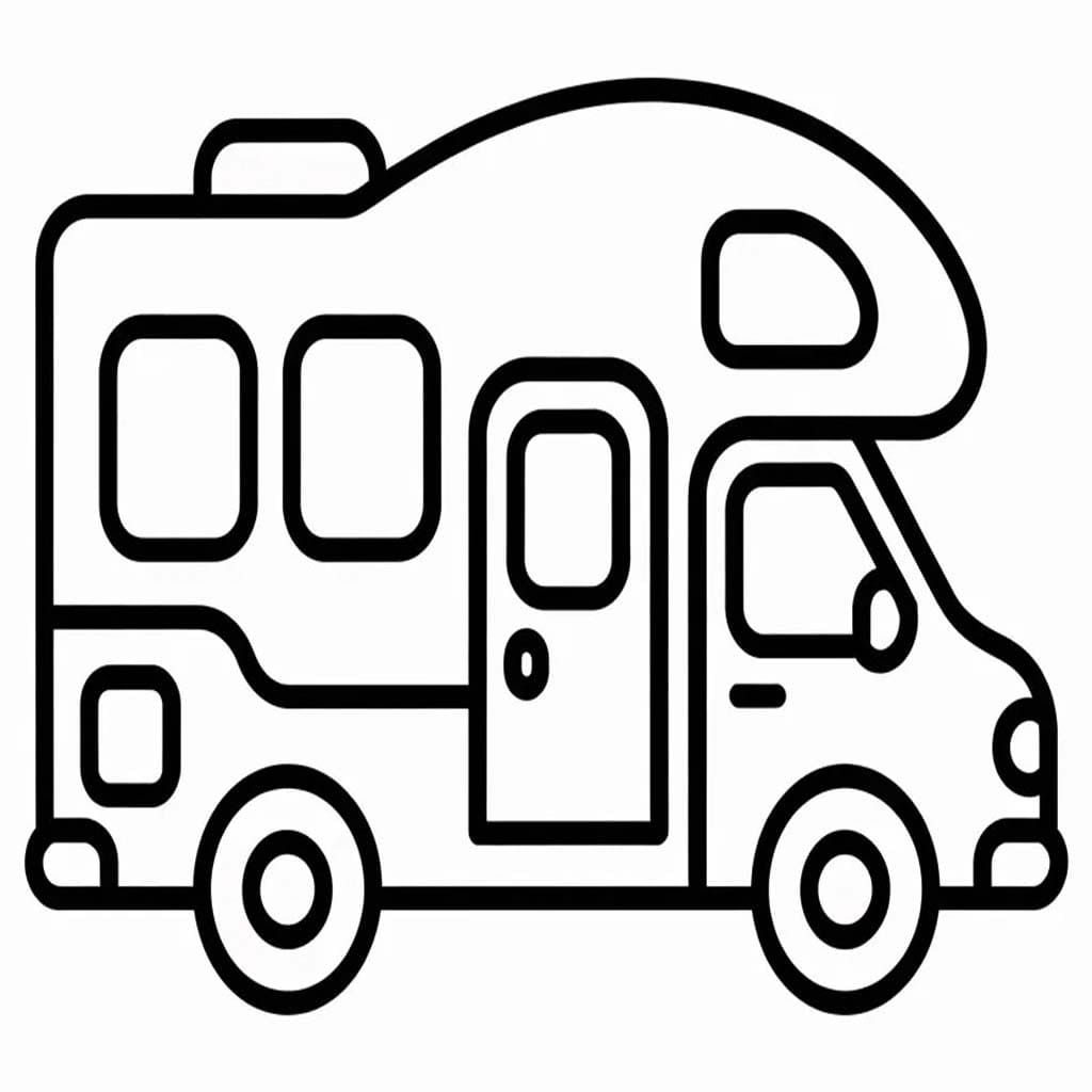 Zeichne Wohnmobil druckbare