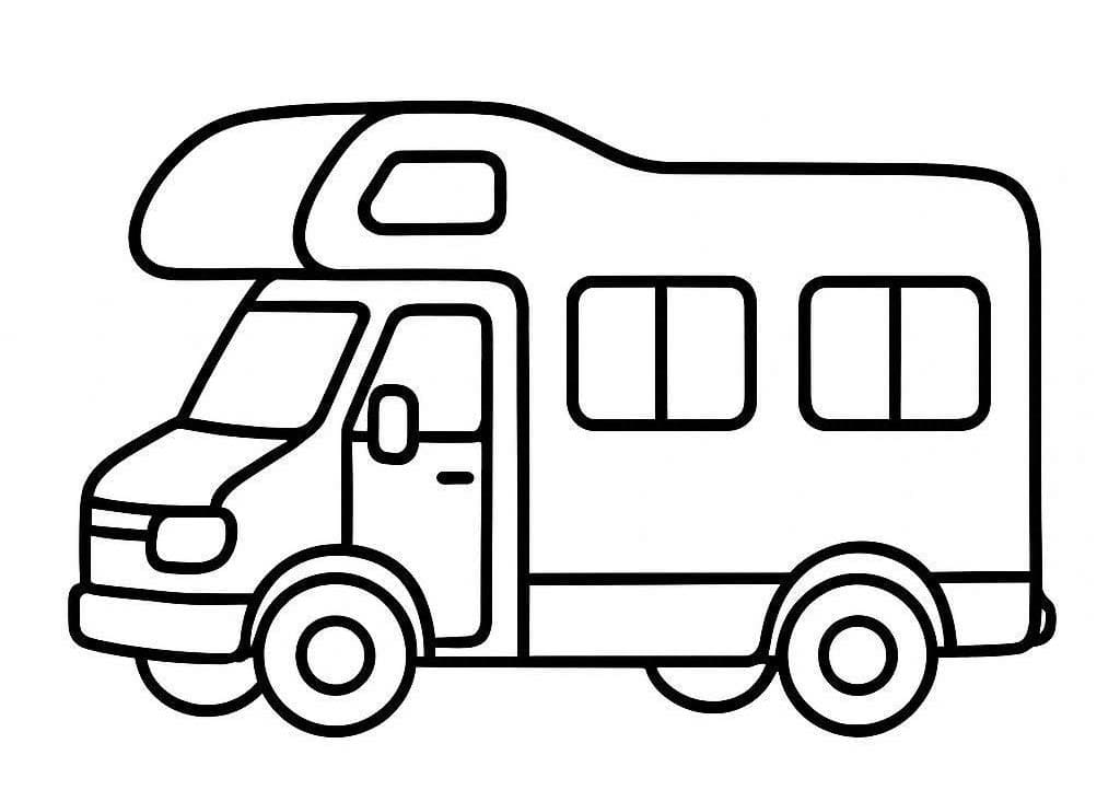 Zeichne Wohnmobil druckbare basisch