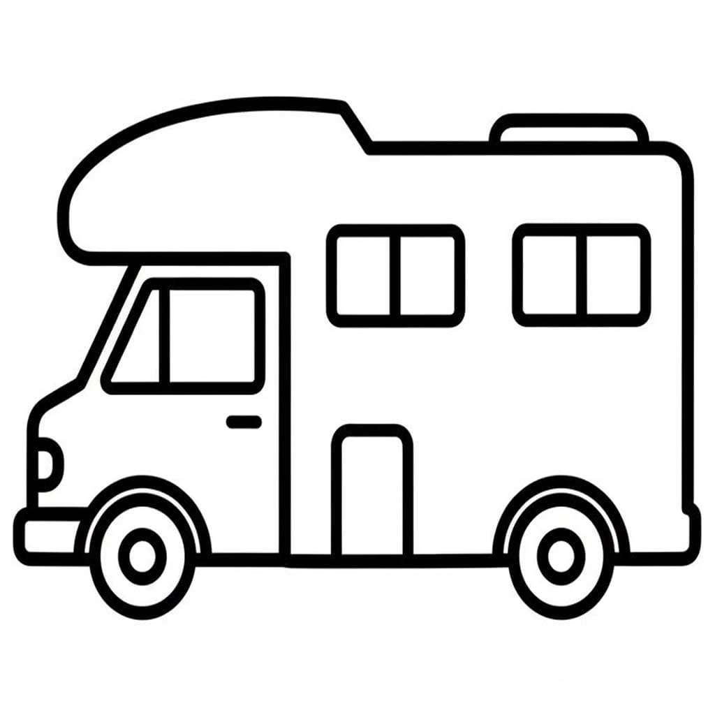 Zeichne Wohnmobil für Kinder