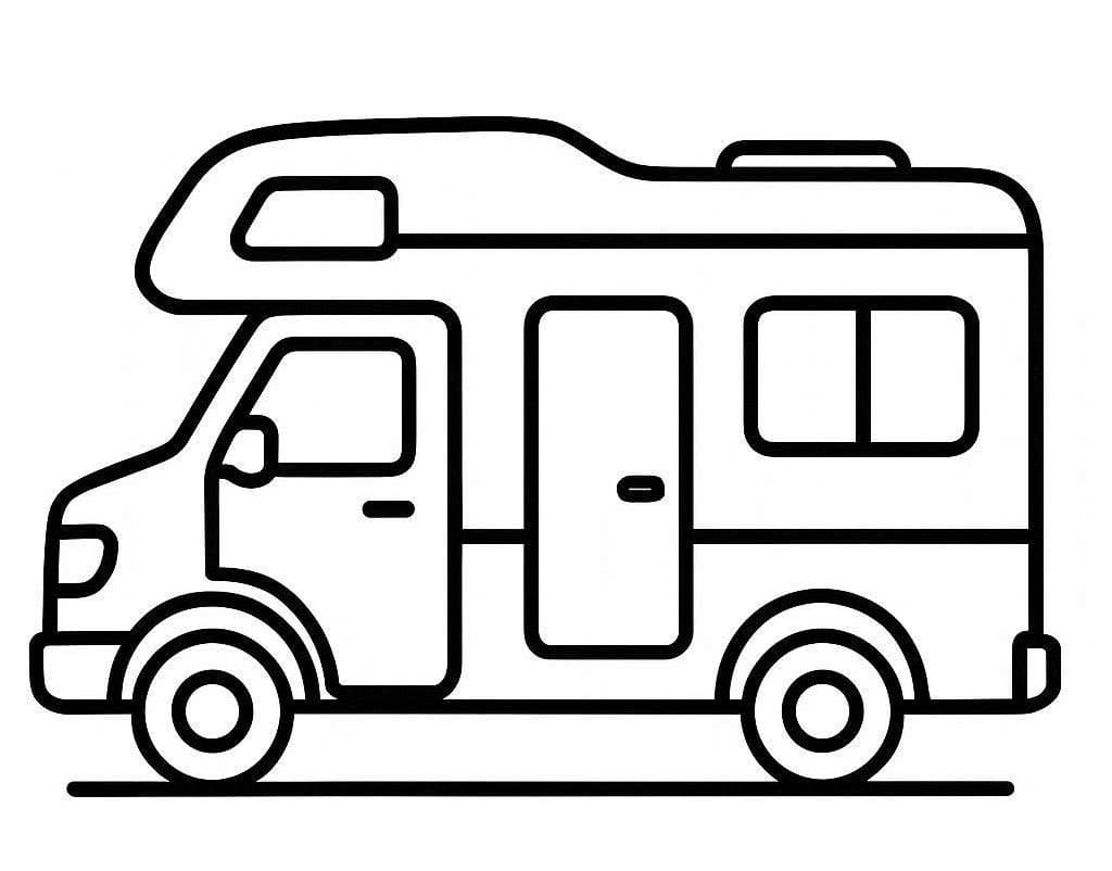 Zeichne Wohnmobil kostenlos druckbare basisch