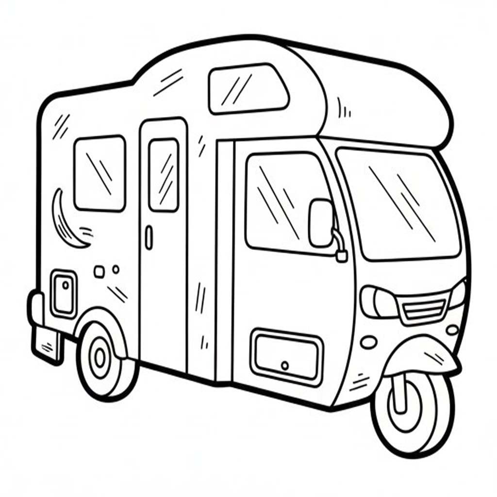 Zeichne Wohnmobil kostenlos einfach