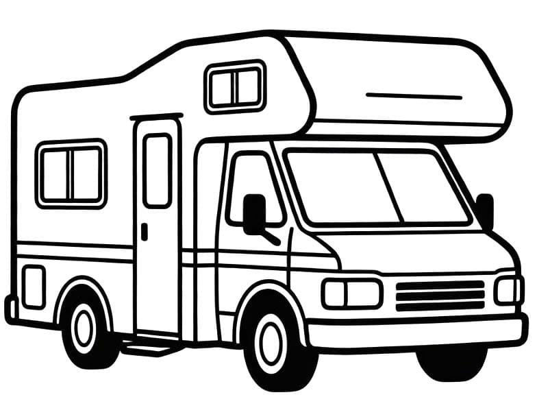 Zeichne Wohnmobil zum Ausdrucken