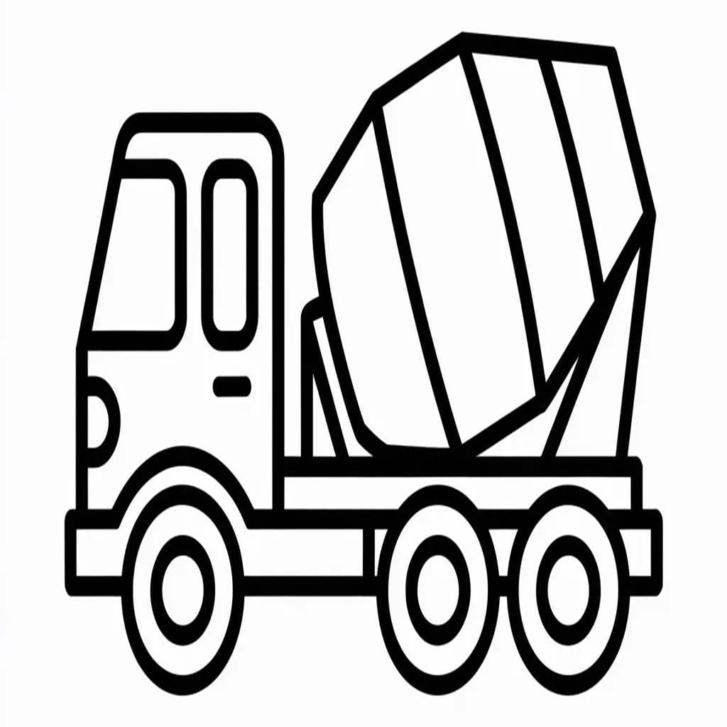 Betonmischer LKW druckbare für Kinder