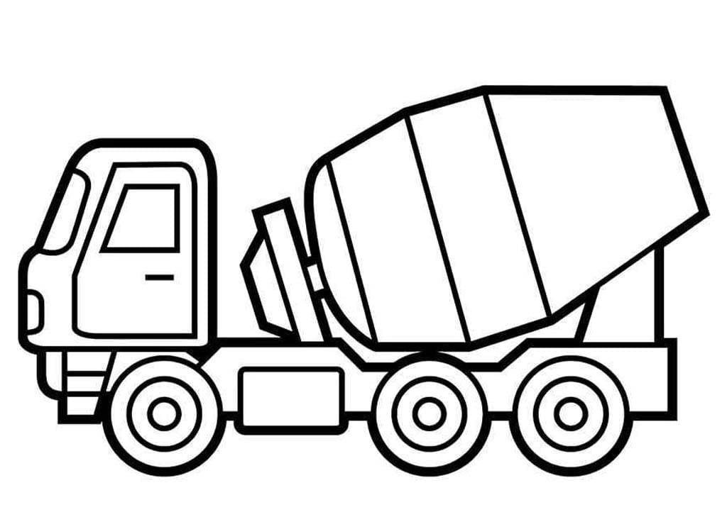 Betonmischer LKW druckbare schlicht