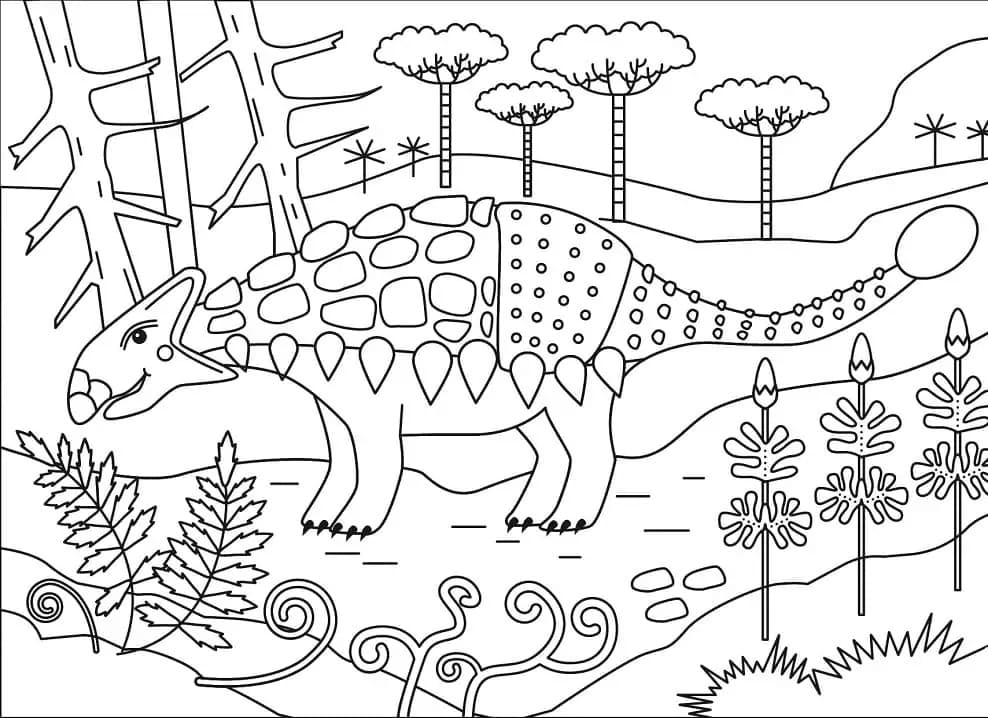 Ankylosaurus kostenlos druckbare einfach