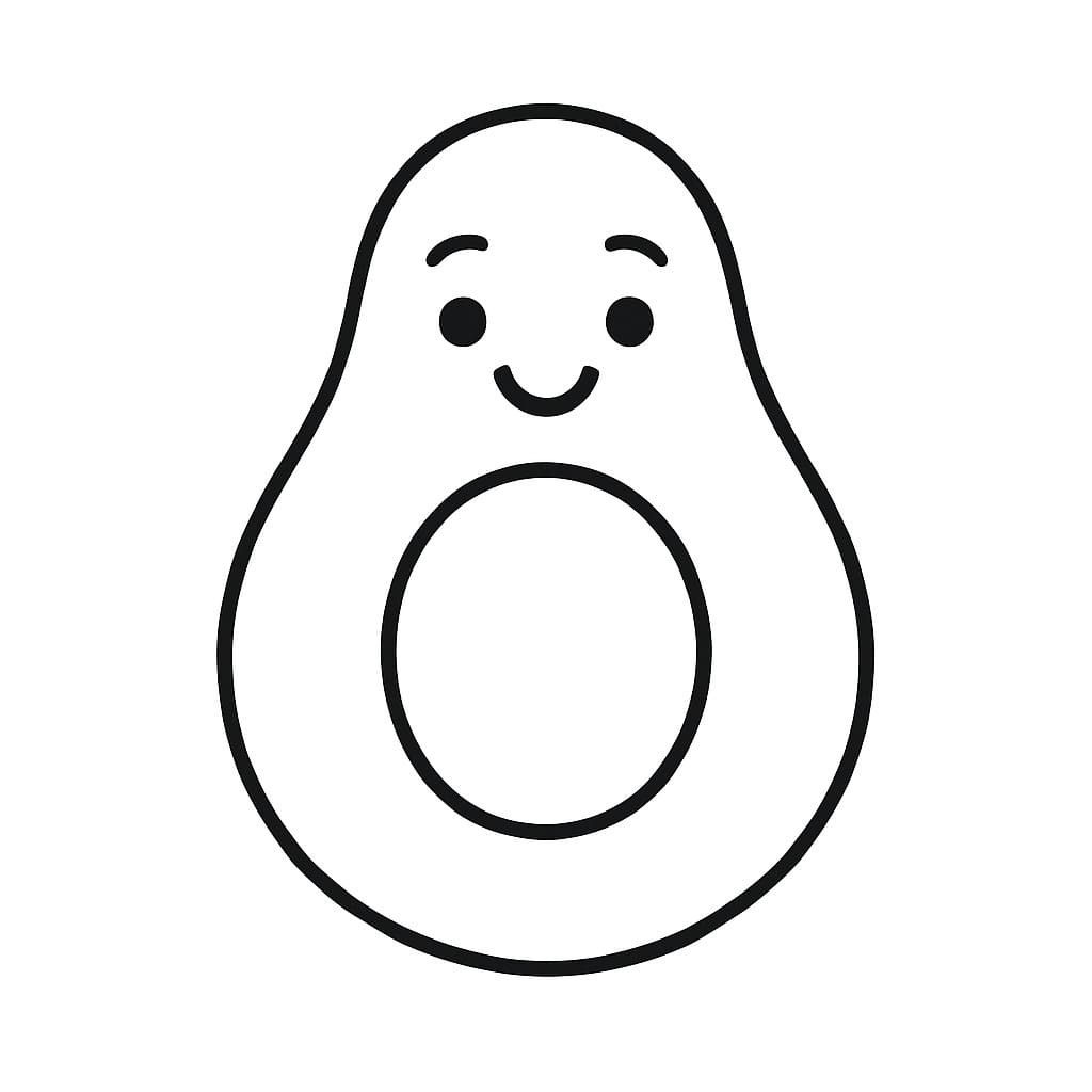 Avocado druckbare basisch