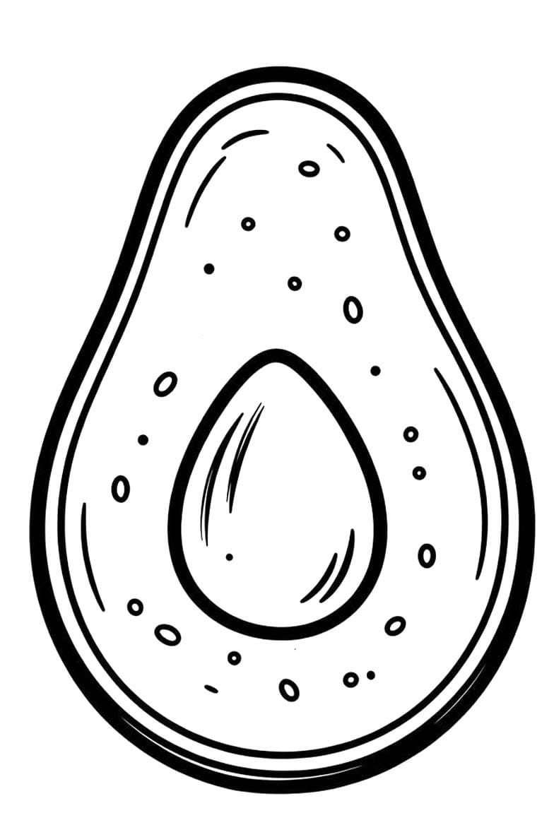 Avocado druckbare einfach