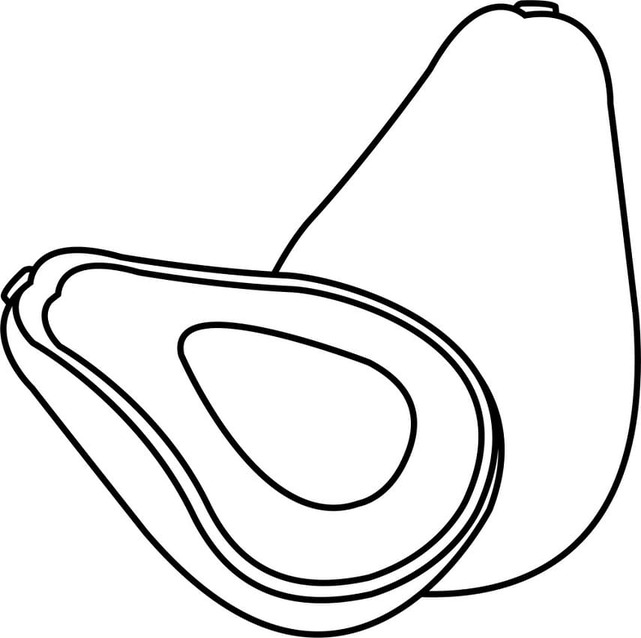 Avocado kostenlos druckbare schlicht