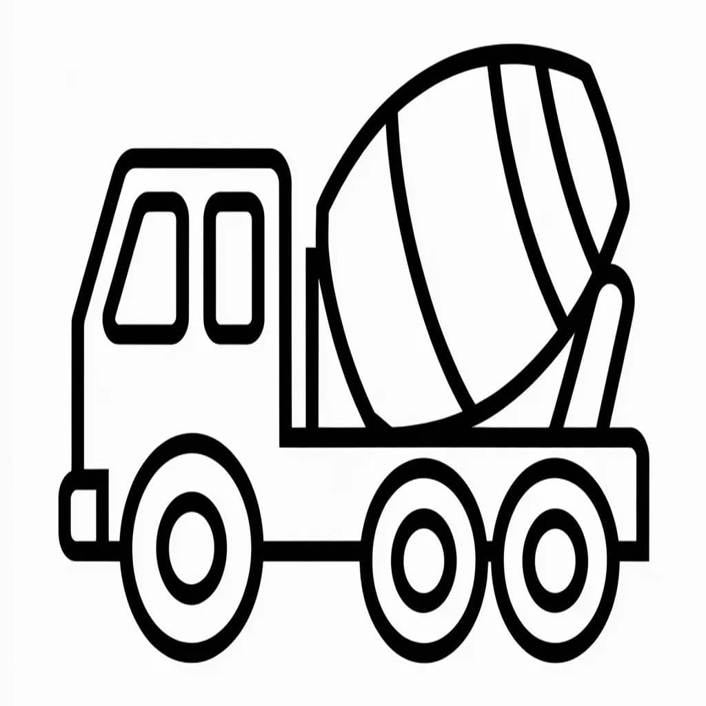 Betonmischer LKW druckbare einfach