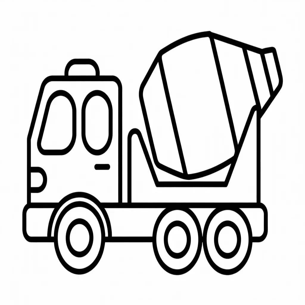 Betonmischer LKW kostenlos druckbare einfach