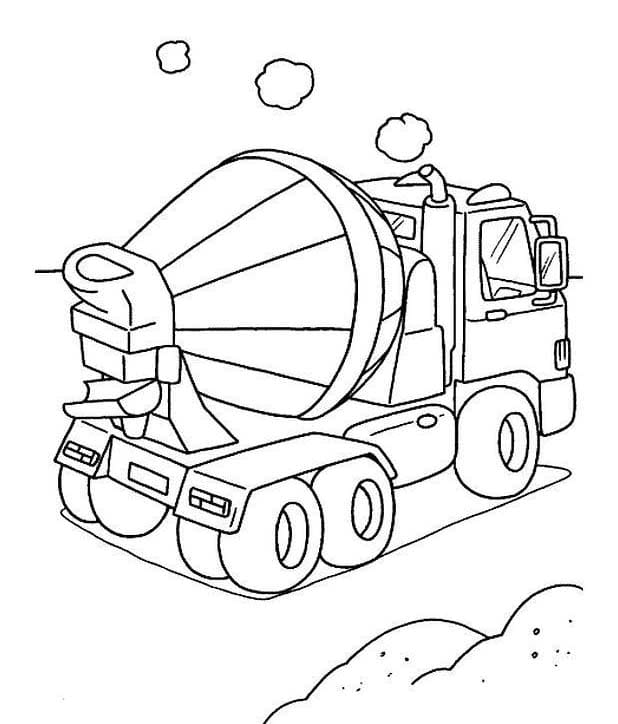 Betonmischer LKW kostenlos druckbare für Kinder