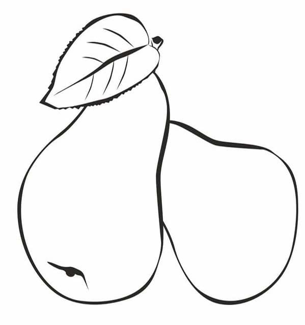 Birnen kostenlos druckbare schlicht coloring page