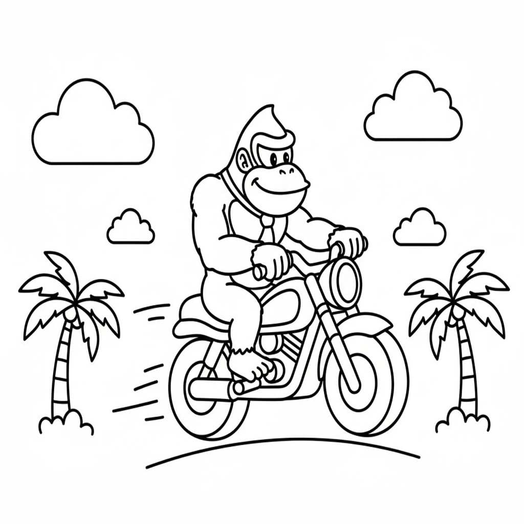 Donkey Kong druckbare schlicht