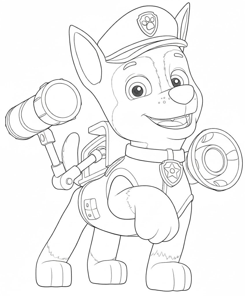Druckbare Chase Paw Patrol