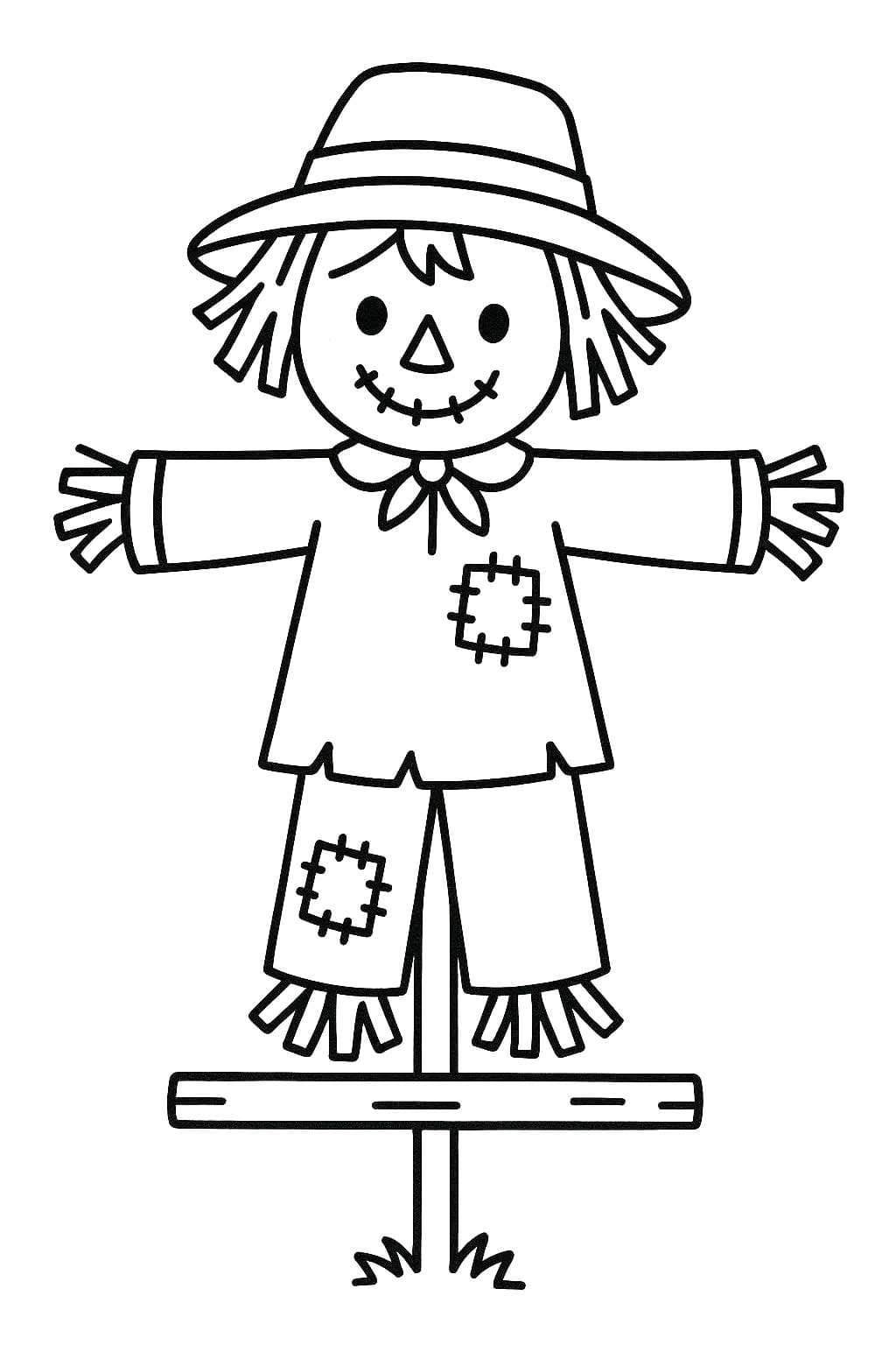 Druckbare Vogelscheuche