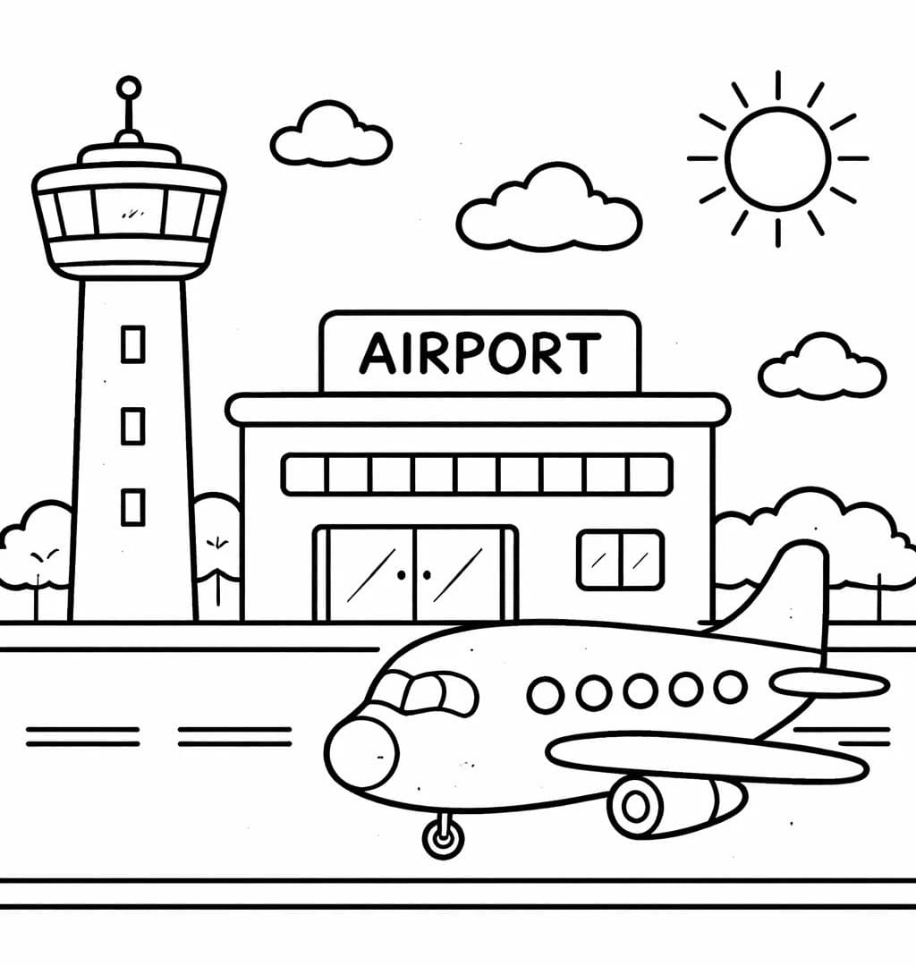 Flughafen druckbare für Kinder