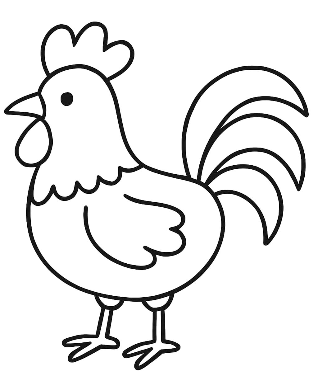 Hahn druckbare für Kinder