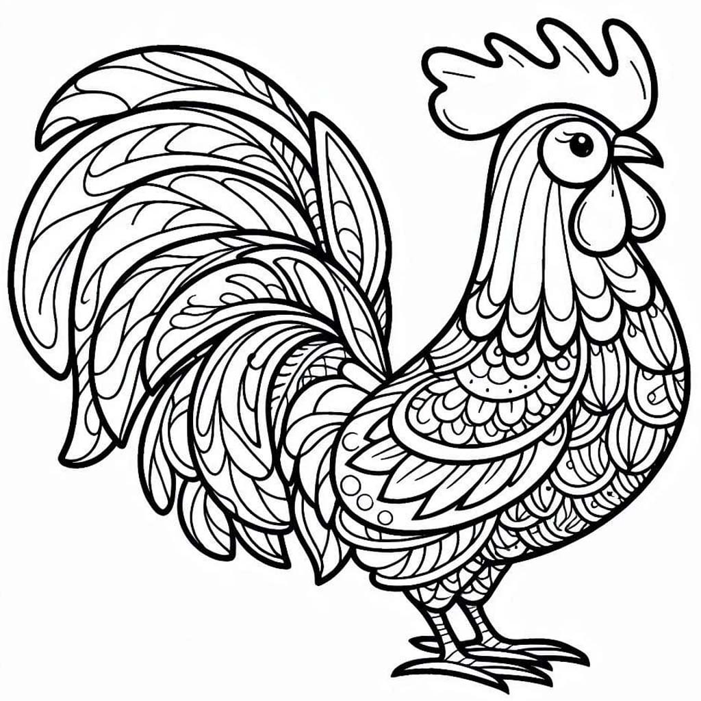 Hahn kostenlos druckbare für Kinder