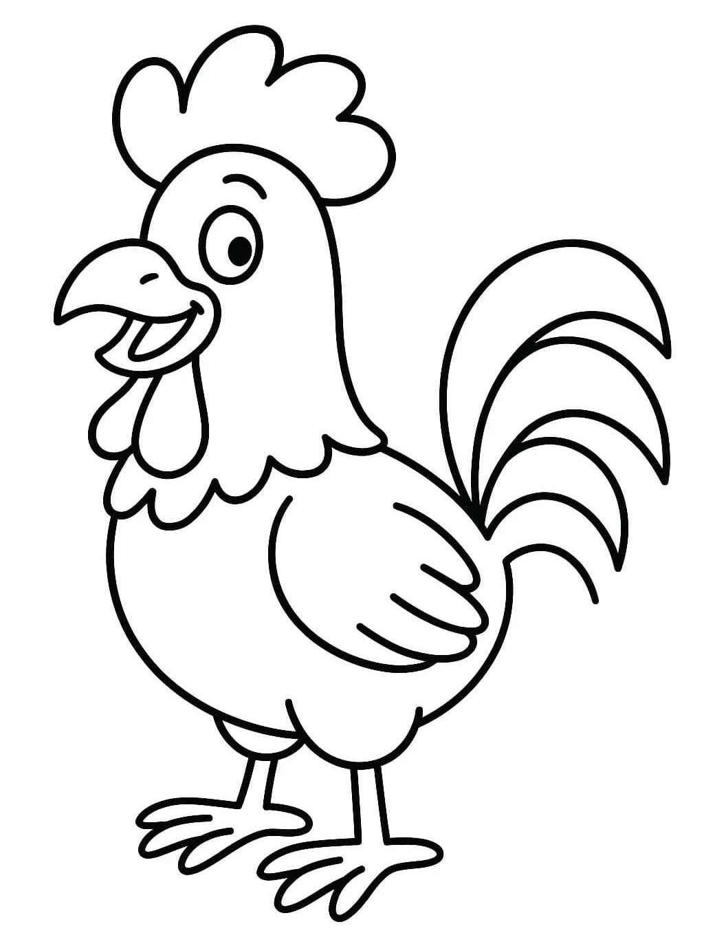 Hahn zum Ausdrucken für Kinder