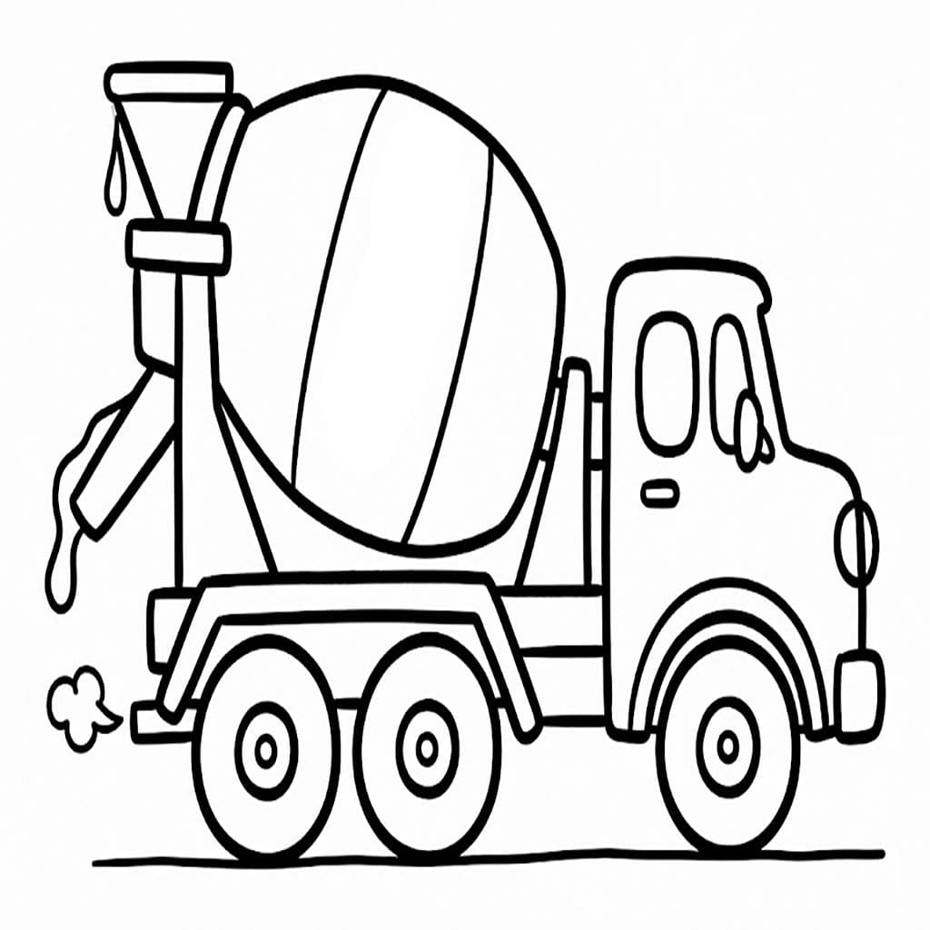 Kostenlos druckbare Betonmischer LKW