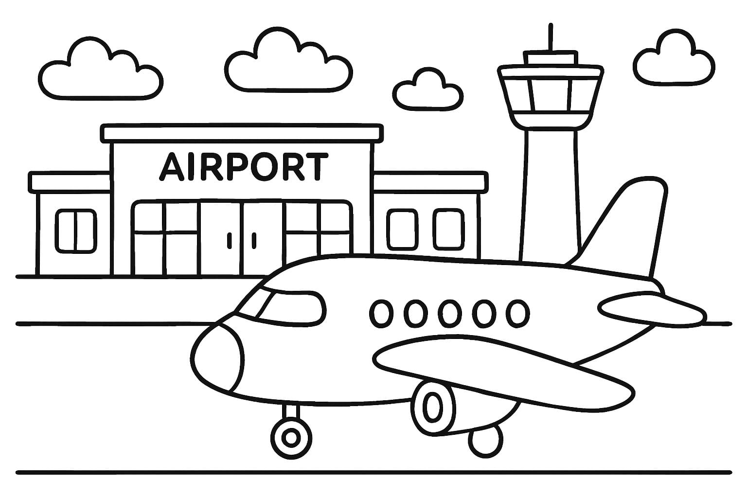 Flughafen ausmalbilder