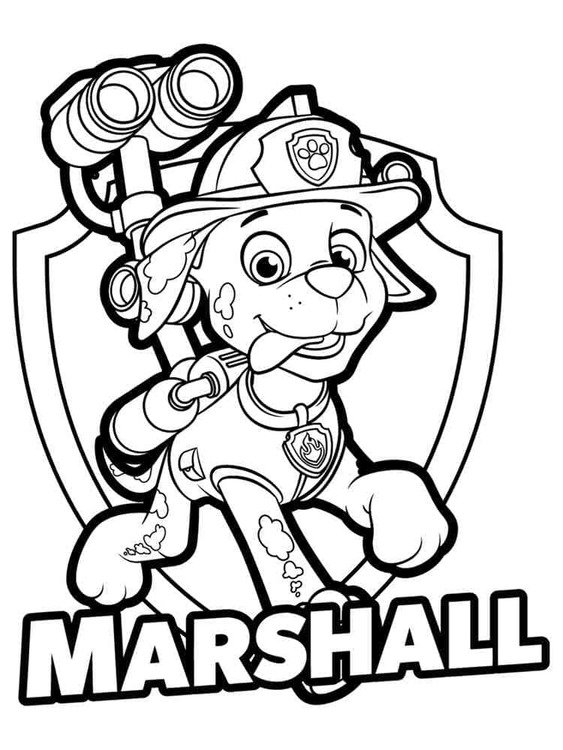 Marshall Paw Patrol druckbare für Kinder