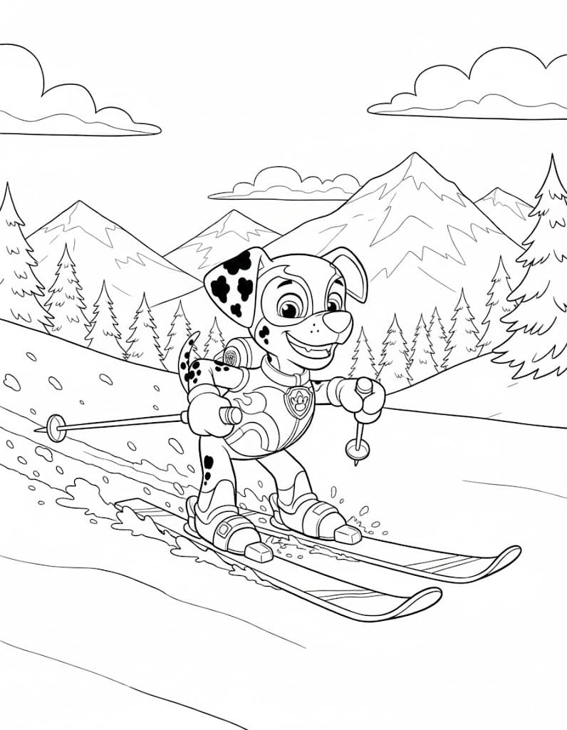 Marshall Paw Patrol druckbare schlicht