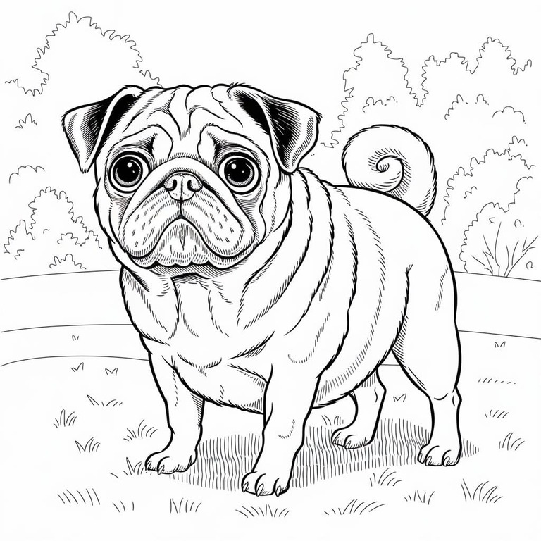 Mops druckbare einfach