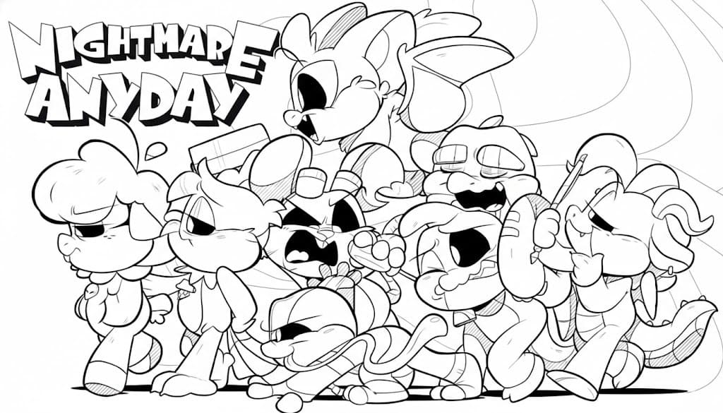 Nightmare Critters druckbare basisch