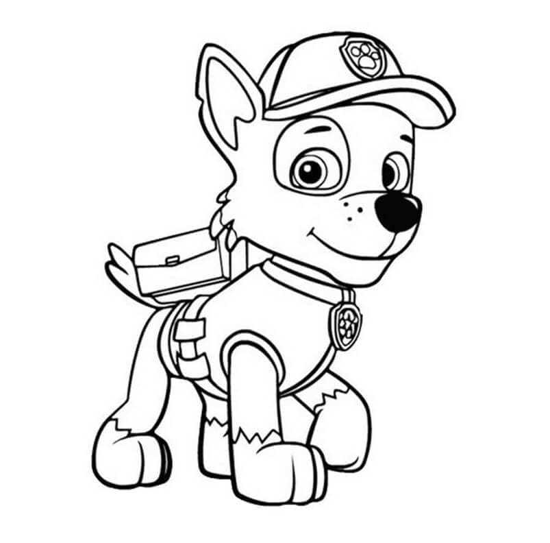Rocky Paw Patrol druckbare einfach