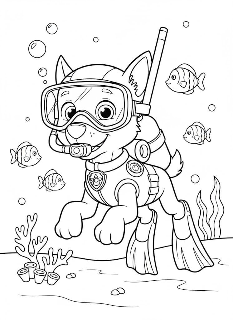 Rocky Paw Patrol kostenlos druckbare einfach