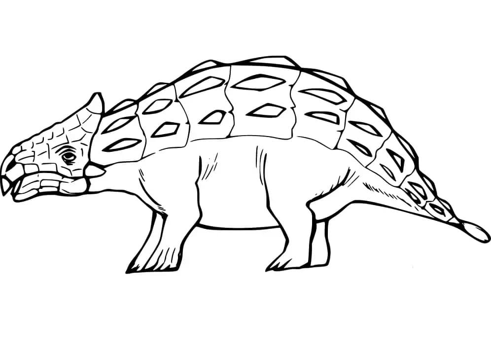 Zeichne Ankylosaurus druckbare