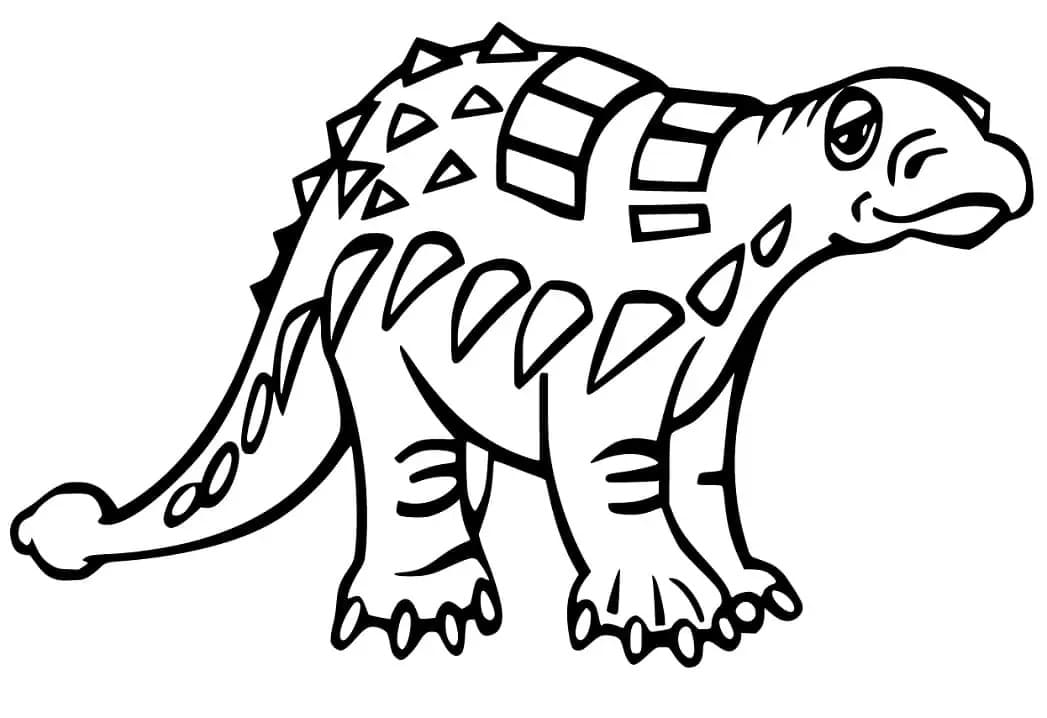 Zeichne Ankylosaurus druckbare basisch
