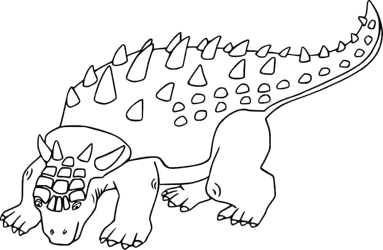 Zeichne Ankylosaurus druckbare für Kinder