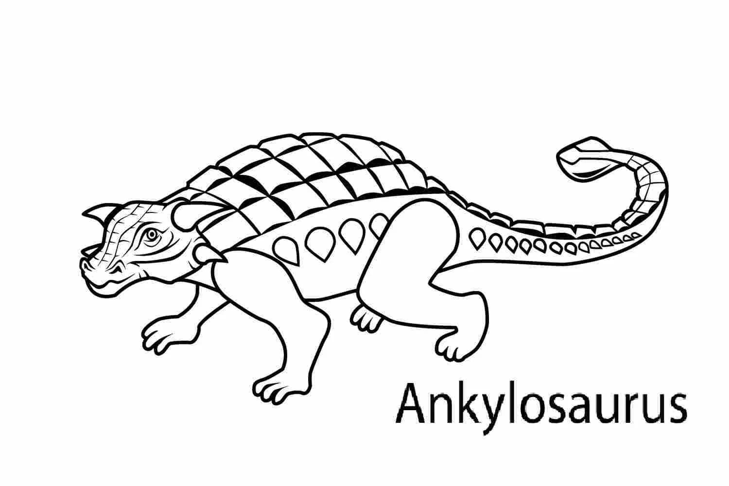 Zeichne Ankylosaurus für Kinder