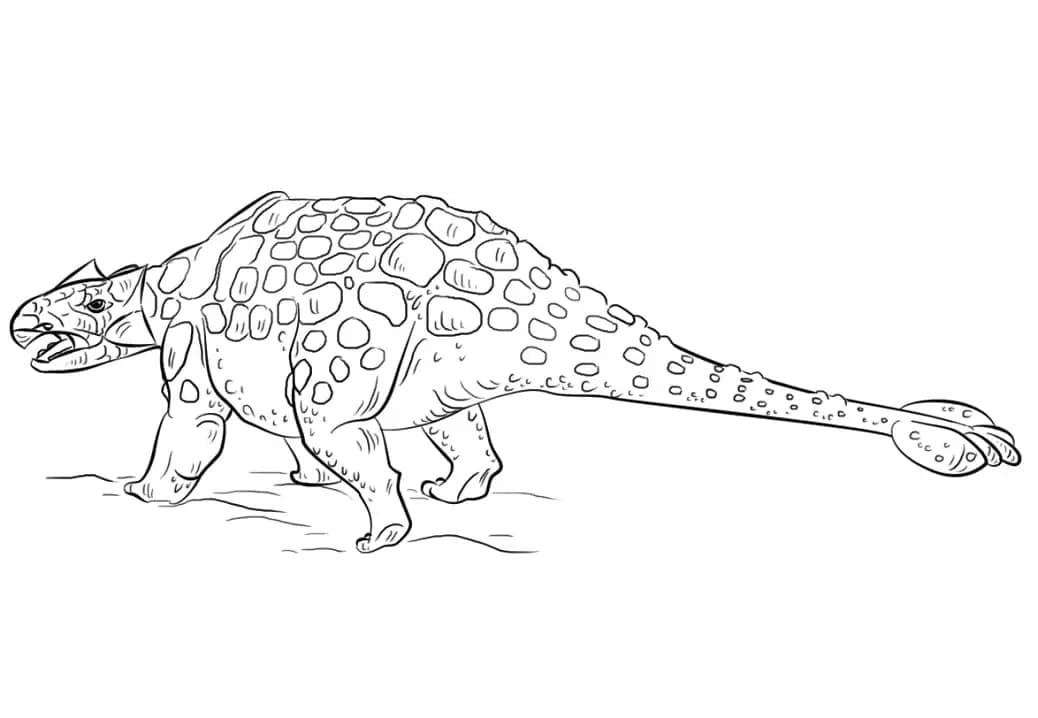 Zeichne Ankylosaurus kostenlos basisch